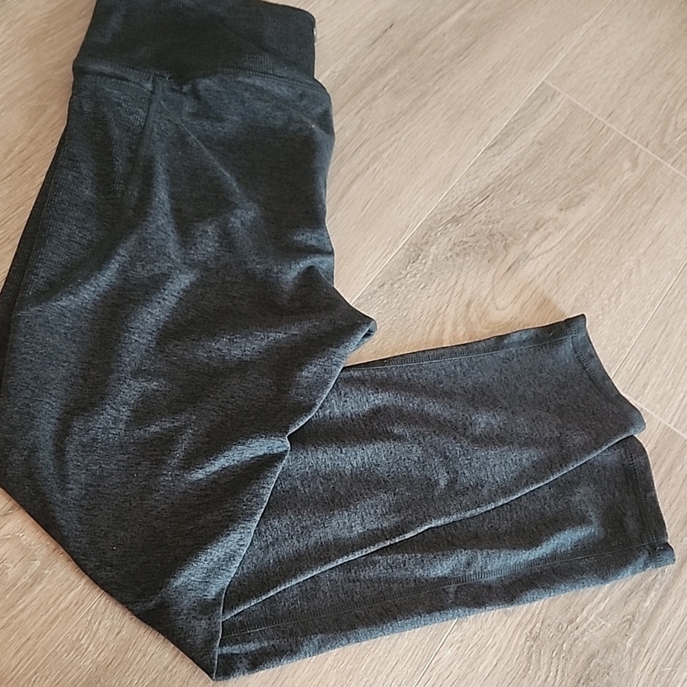 Gaiam Heather Green Ribbed Leggings